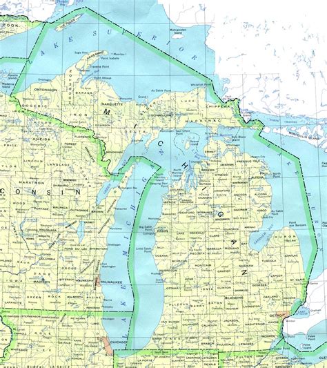 Michigan Outline Maps And Map Links
