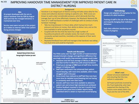 Improving Handover Time Management For Improved Patient Care In