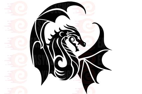 Dragon SVG Cut File / Dragon SVG / Dragon DXF / Dragon clipart | Etsy