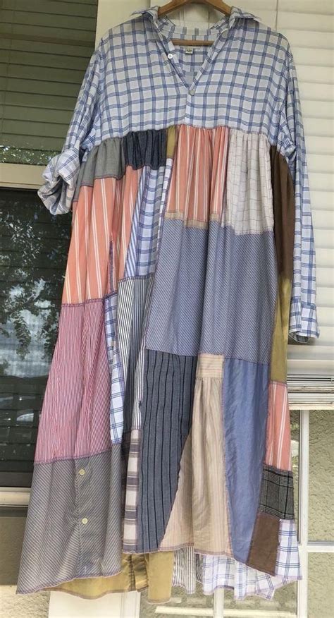 Upcycled Patchwork Men Shirt Dress Ebay Diyfashion Diy Sewing