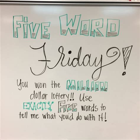 Whiteboard Messages For Daily Writing Prompts