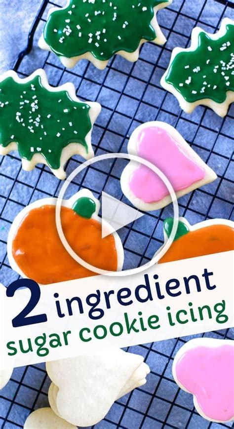 Add drops of food coloring gel to get different colored icing. Two ingredient sugar cookie icing recipe for decorating. Made with no corn syrup. A simple ...