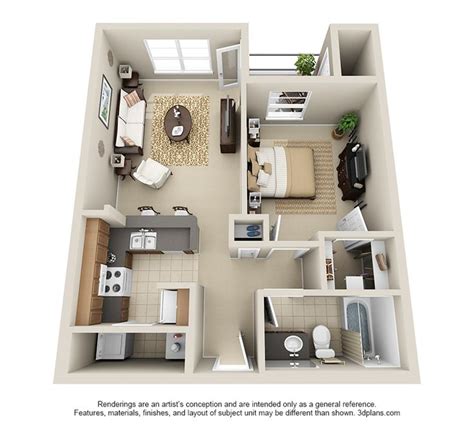 Hopefully these photos give some sense. One-Bedroom A1 | Condo floor plans, Sims house design ...