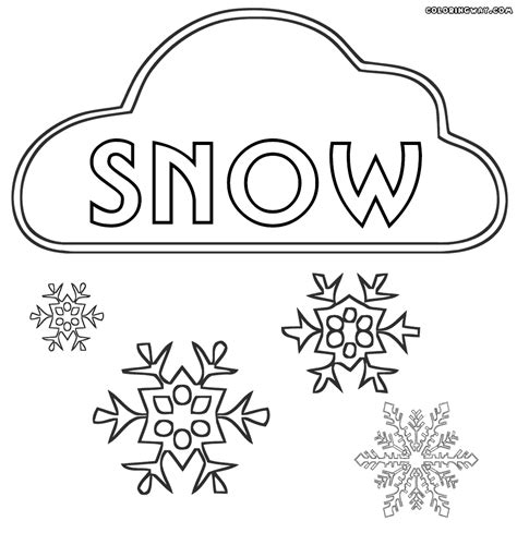 Snowing Coloring Page Coloring Pages