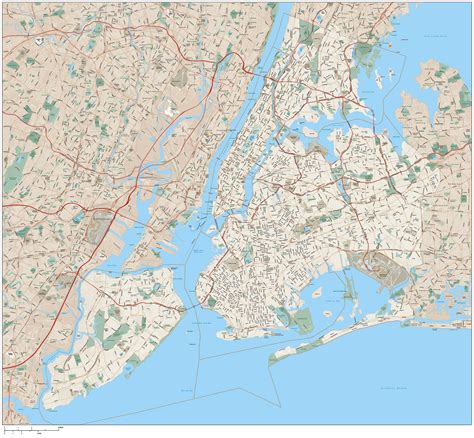 New York City Karte Detaillierte Karte Von New York City New York Usa