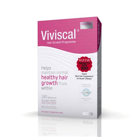 Viviscal hair growth program extra strength dietary supplement is scientifically formulated with the exclusive marine complete aminomar which helps to nourish thinning hair and promotes existing hair growth from within. Viviscal Maximum Strength Supplements (180 Tablets) | Free ...