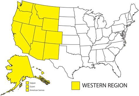 Map Of Western Region Us