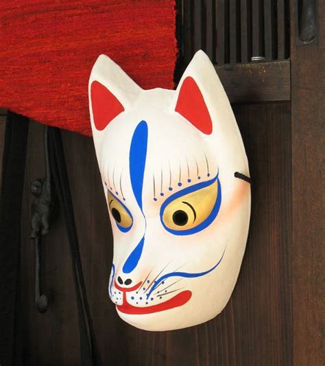Inari Mask Japanese Fox Goddessbodhisattva Kitsune Pinterest