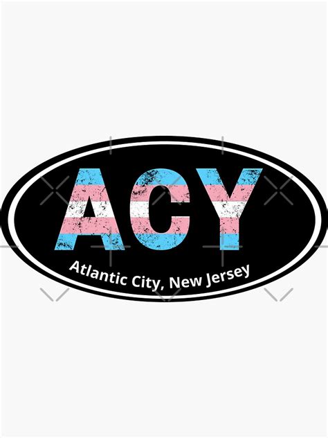 Atlantic City New Jersey Transgender Pride Sticker For Sale By