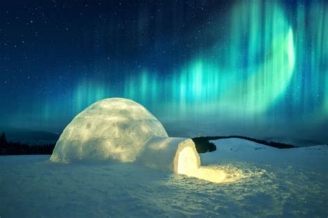 you can sleep in igloos under the northern lights in greenland northern lights northen lights