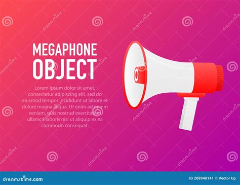 Flat Design Vector Business Illustration Concept Of Megaphone