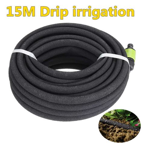 15m Soaker Hose Water Lawn Garden Plant Porous Watering System Drip