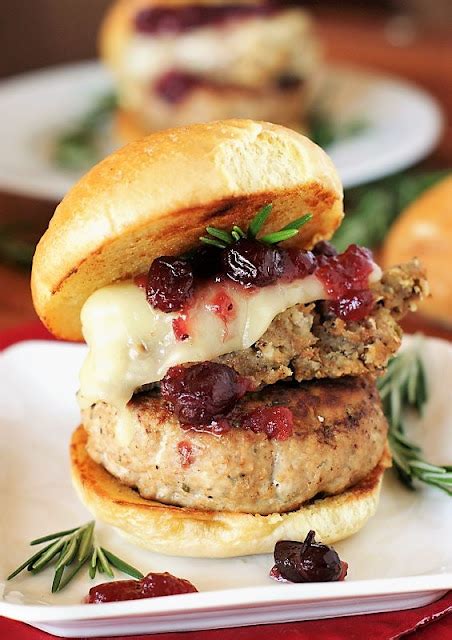 Turkey Burger With Dressing Cranberry Sauce Aka Thanksgiving Burger