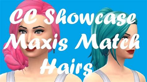The Sims 4 Cc Showcase Maxis Match Hair Sims 4 Cc Pinterest