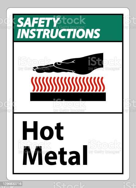 Vetores De Instruções De Segurança Sinal De Símbolo De Metal Quente