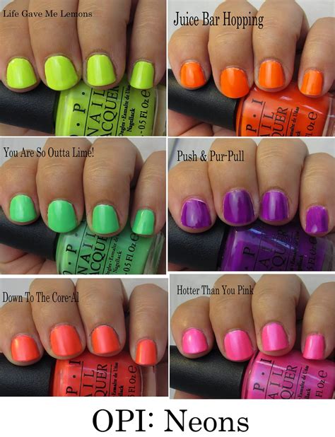 The Manicured Monkey Opi Neons Swatches