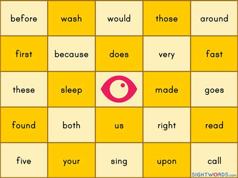 9 Best Images Of Sight Words Bingo Game Printable Printable Sight Word Bingo Free Printable