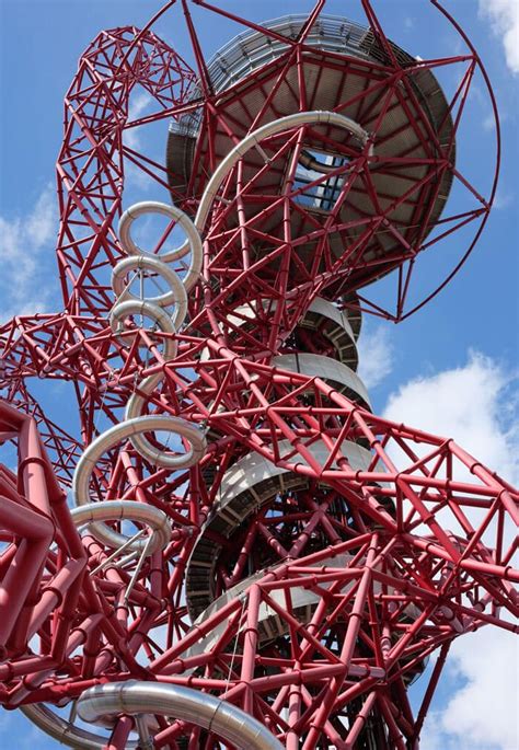 Looking Up At The Arcelormittal Orbit See That Winding Silver Tube That S The Slide Highgate