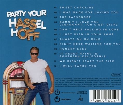 Party Your Hasselhoff David Hasselhoff Cd 4260472170717 Bookspotnl