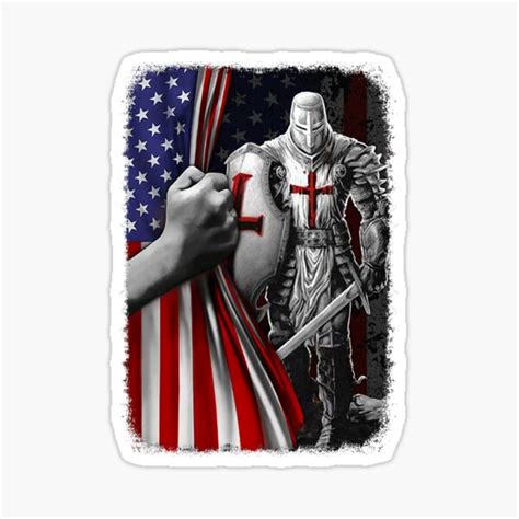 Knight Templar I Am A Child Of God A Warrior Of Christ Sticker For