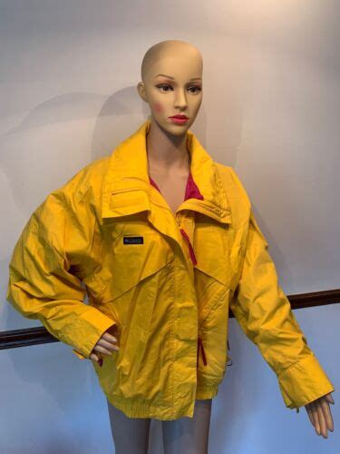 Vintage Columbia Sportswear Company Ladies Xl Nylon Yellow Jacket Ebay