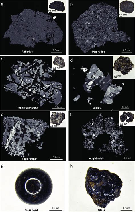 Bse Images And Stereomicrographs Of Typical Basaltic Clasts
