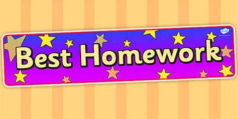 Free 👉 Best Homework Display Banner Teacher Made