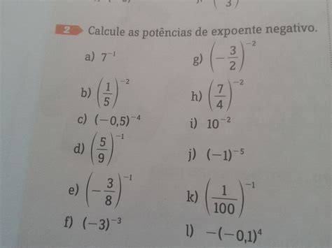 Calcule As Potências A Seguir