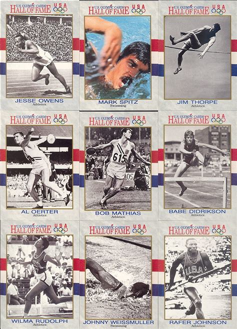 Us Olympic Hall Of Fame 1991 Impel Complete Base Card Set Of 90 Sp At