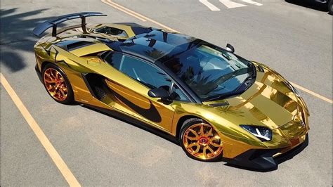 Forgiato Chris Brown Gold Lamborghini Aventador On Artigli Ecl Gold