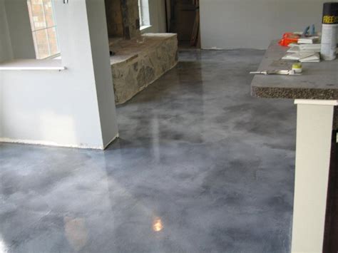 Gray Stained Concrete Floors Decor With Dark Grey Stained Concrete