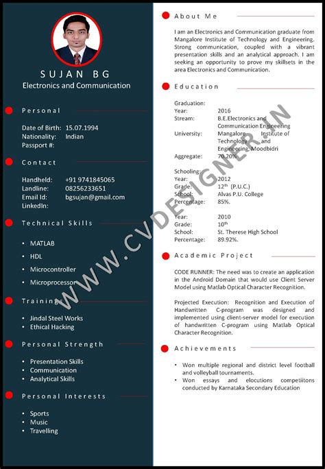 However these curriculum vitae samples must not be distributed or made available on other websites without our prior permission. 12th Pass Student Basic Simple Fresher Resume Format