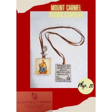 Mount Carmel Brown Scapular Shopee Philippines