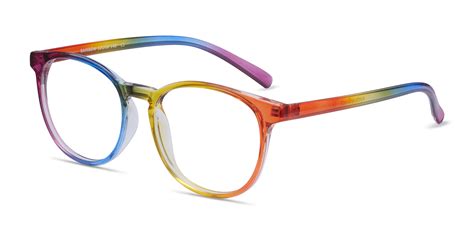 Rainbow Round Rainbow Full Rim Eyeglasses Eyebuydirect Canada