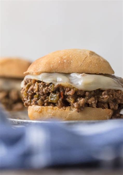 These philly cheesesteak sloppy joe's combine two classics, nestled between a toasted hoagie roll. Philly Cheesesteak Sloppy Joes - The Cookie Rookie® - Cravings Happen