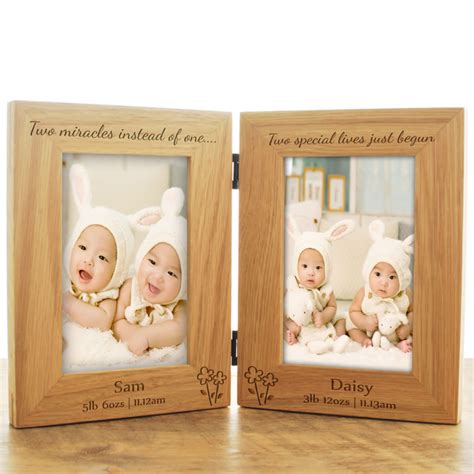 Twins Wooden Double Frame