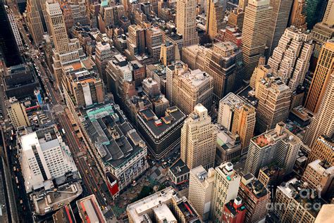 New York City Manhattan Aerial Skyline Photograph By Songquan Deng