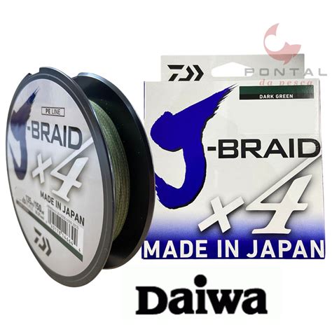 Linha Multifilamento Daiwa J Braid X4 0 29 mm Resistência De 40 Libras