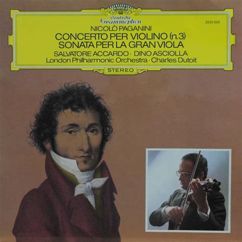 Paganini Violin Concerto No3 In E Sonata Per La Gran Viola In C