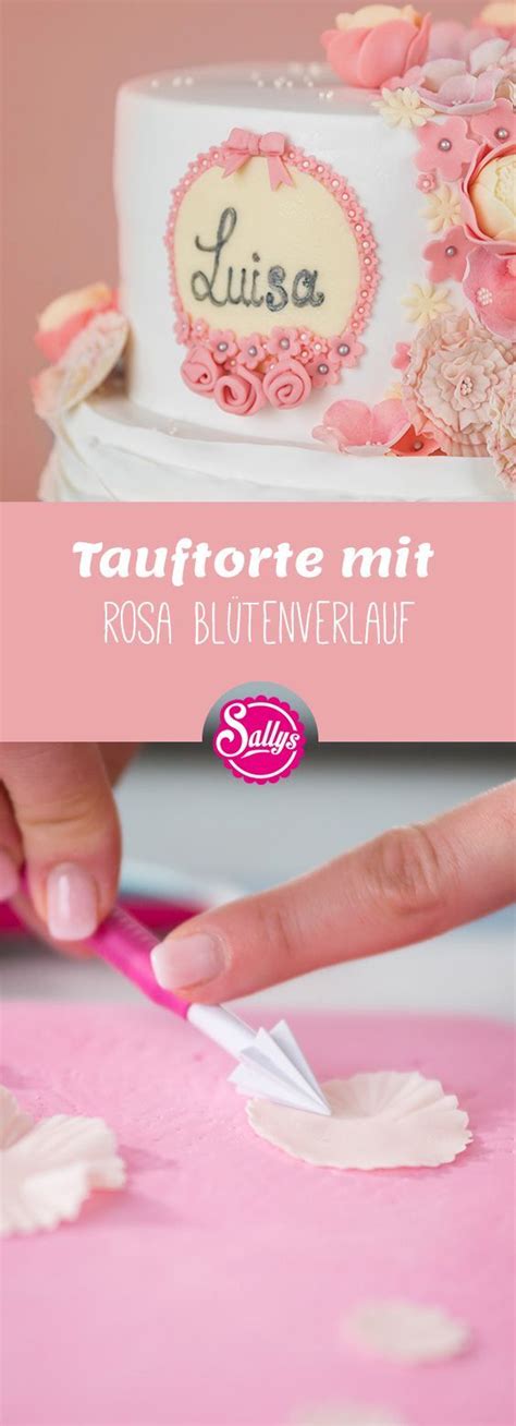 Look up the german to dutch translation of torte in the pons online dictionary. Tauftorte mit rosa Blütenverlauf | Buttercreme torte ...