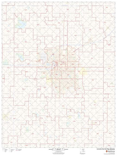 Lancaster Zip Code Map Nebraska Lancaster County Zip Codes