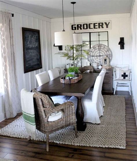 Gorgeous 60 Farmhouse Style Dining Room Table And Decor Ideas