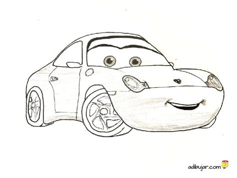 Cars: Sally dibujo para colorear | adibujar.com