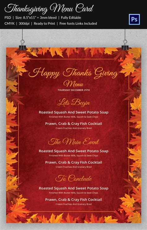 printable thanksgiving template designs design