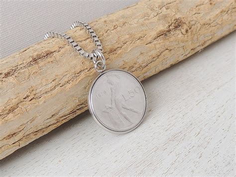 Italian Coin Necklace Naked Man Coin Necklace With 27 Etsy
