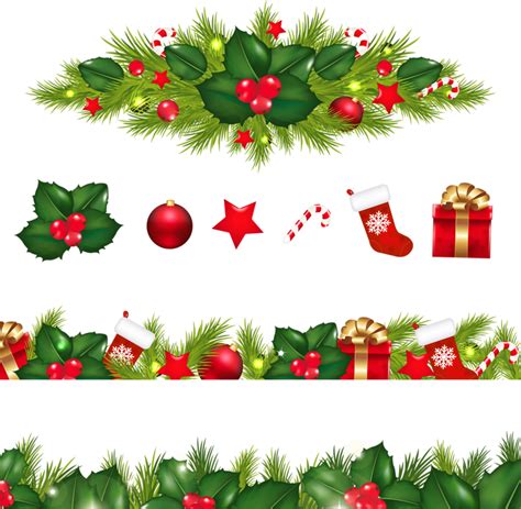 Download the free graphic resources in the form of. Download Decoration Border Christmas Garland Free PNG HQ ...