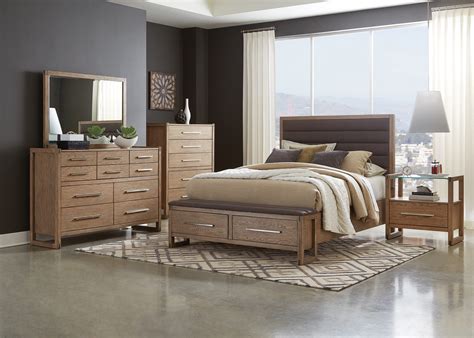 Smithson Storage Bedroom Set With Nightstand Glass Top Gre