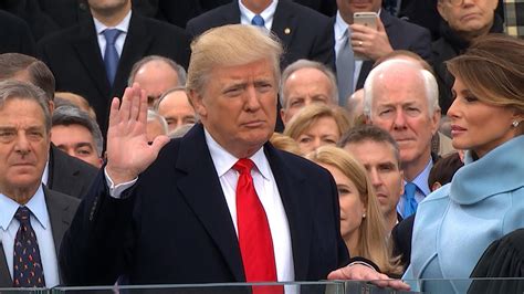 President Donald Trump Sworn In Photo Oath Of Office Inauguration Trump