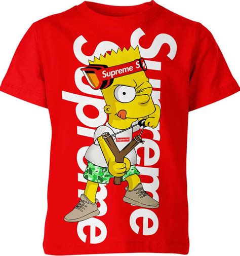 Bart Simpson Supreme Bape Yeezy The Simpsons Shirt Full Printed Apparel