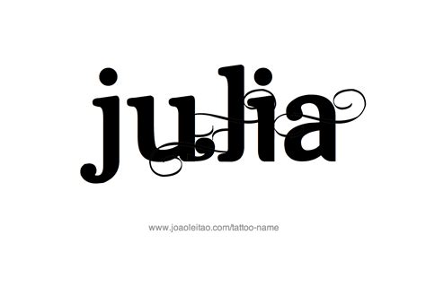 Calligraphy Name Julia